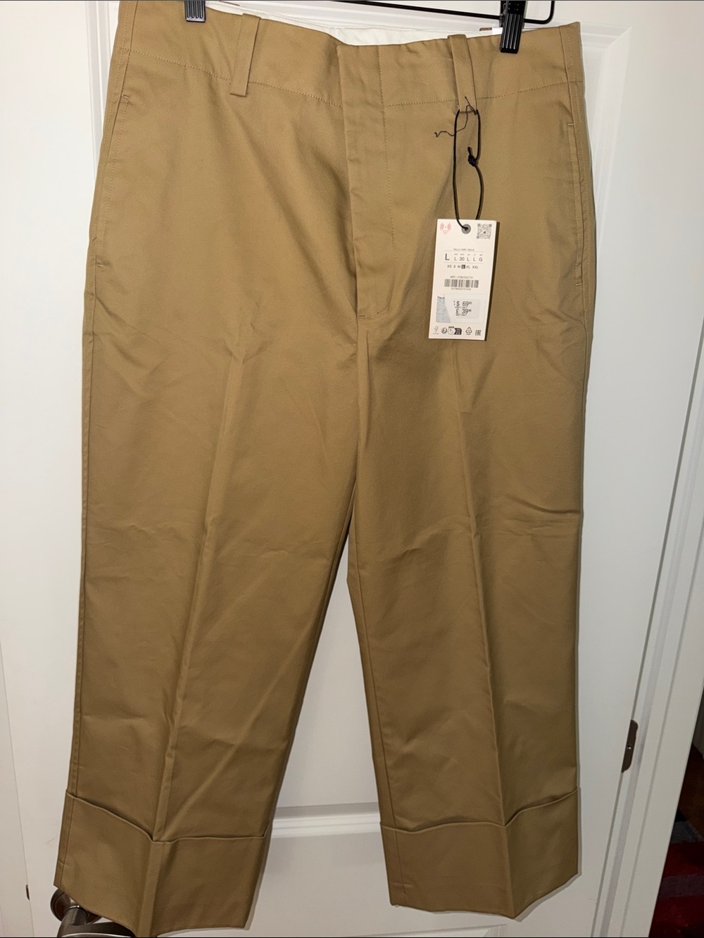 Zara Khaki Cropped Chino Pants/Brand New